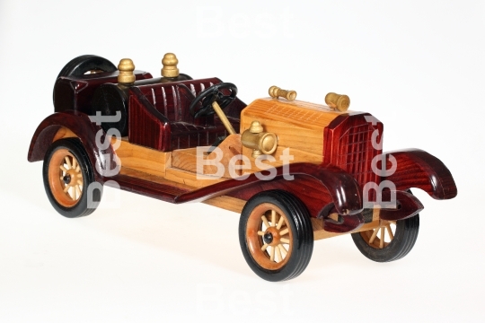 Wooden retro car