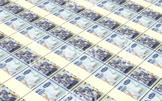 Zambian kwacha bills stacks background
