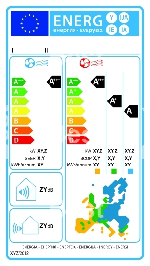 Airconditioner new energy rating graph label