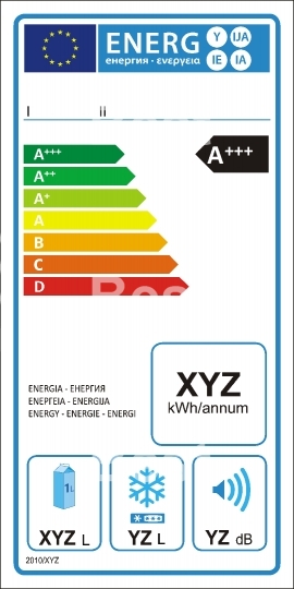 Refrigerator machine new energy rating graph label 