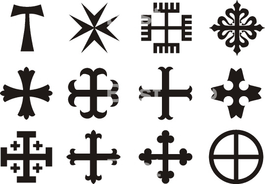 Vector crosses - religious symbols