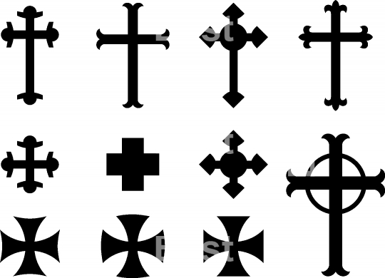 Vector crosses - religious symbols