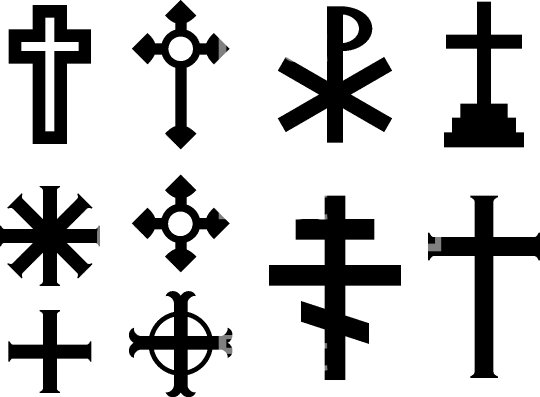 Vector crosses - religious symbols