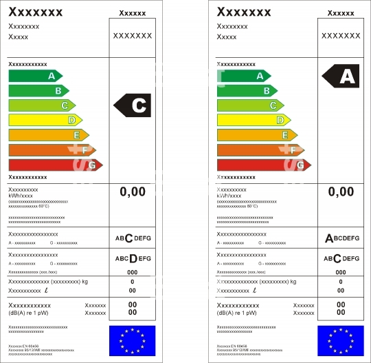 Washing machine energy rating graph label