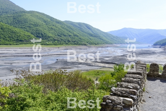 Ananuri fortress at the Aragvi River in Georgia