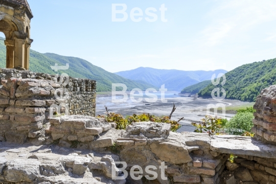 Ananuri fortress at the Aragvi River in Georgia