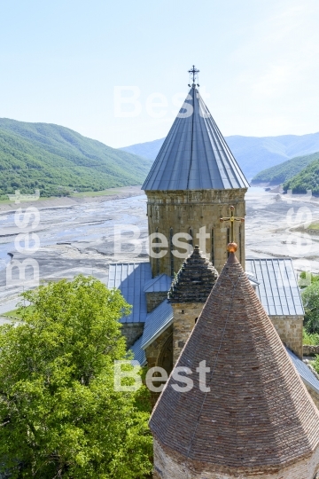 Ananuri fortress at the Aragvi River in Georgia