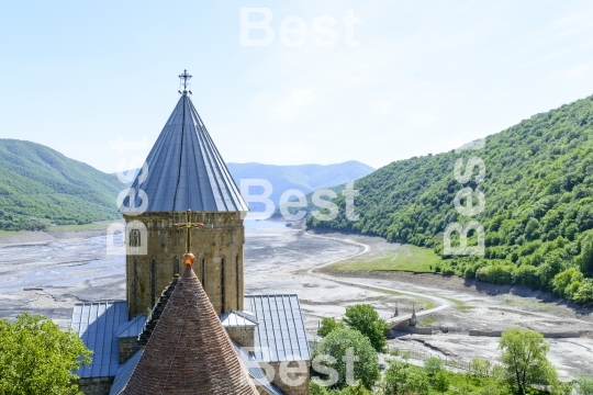 Ananuri fortress at the Aragvi River in Georgia