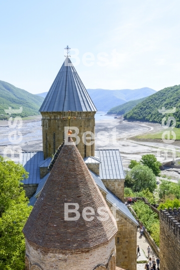 Ananuri fortress at the Aragvi River in Georgia