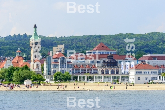 Beach in Sopot on a sunny day