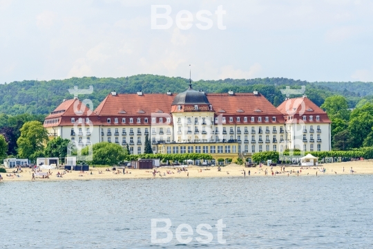 Beach in Sopot on a sunny day