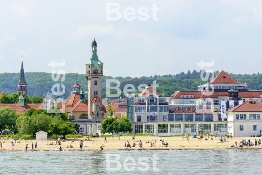 Beach in Sopot on a sunny day