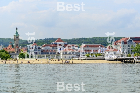 Beach in Sopot on a sunny day