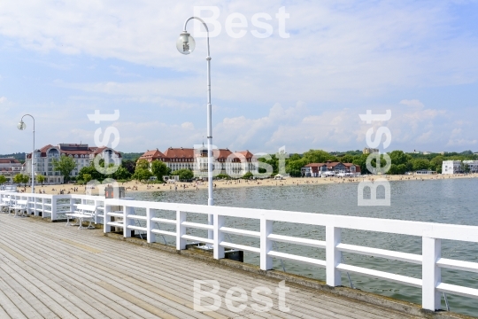 Beach in Sopot on a sunny day