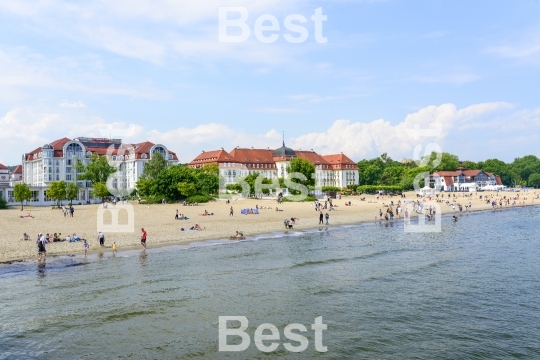 Beach in Sopot on a sunny day