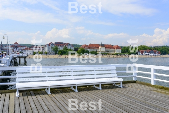 Beach in Sopot on a sunny day