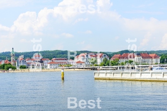 Beach in Sopot on a sunny day