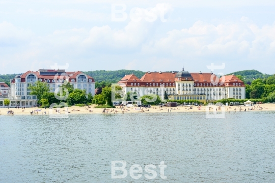 Beach in Sopot on a sunny day