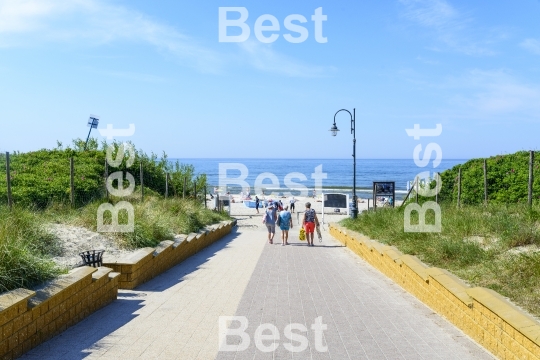 Entrance to the beach in Krynica Morska