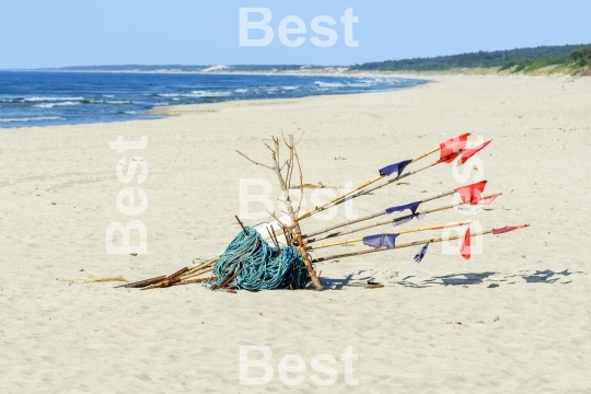Fishing nets on the beach