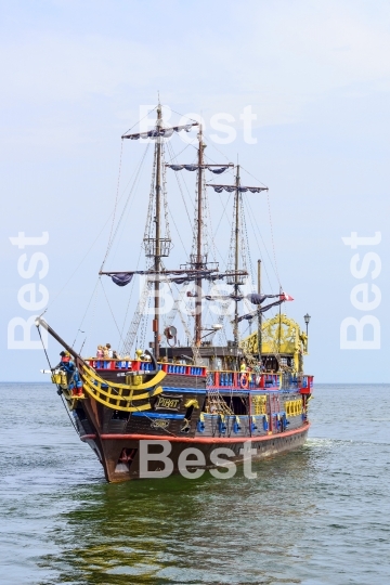 Galeon on the Baltic sea