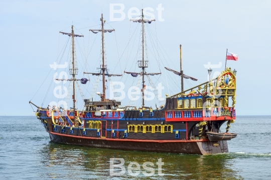 Galeon on the Baltic sea