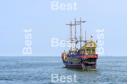 Galeon on the Baltic sea