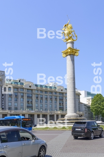 Monument of St. George in Tbilisi