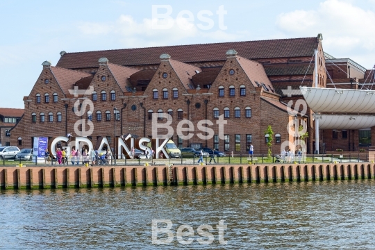 Motlawa river in Gdansk