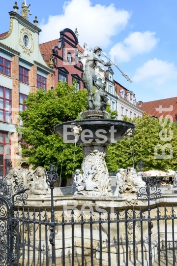 Neptun fountain in Gdansk