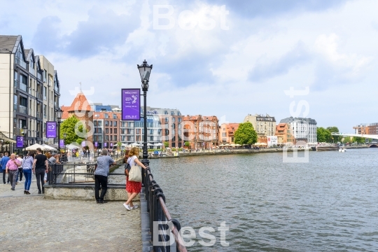 Promenade at the Motlawa River in Gdansk