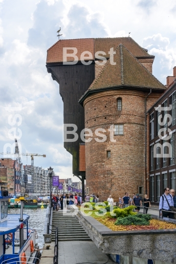 Promenade at the Motlawa River in Gdansk