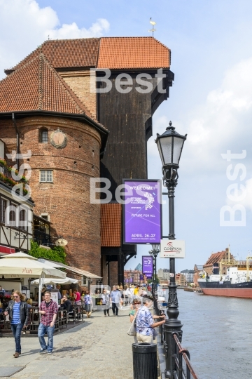 Promenade at the Motlawa River in Gdansk