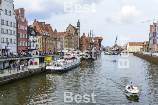 Promenade at the Motlawa River in Gdansk