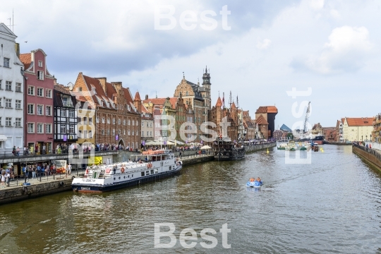 Promenade at the Motlawa River in Gdansk