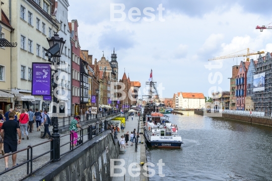 Promenade at the Motlawa River in Gdansk