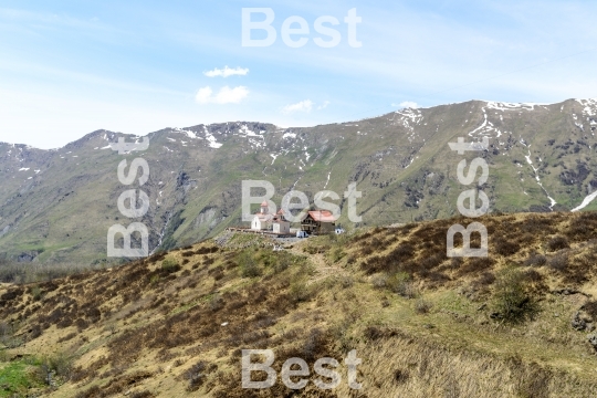 View of the mountains of the Greater Caucasus, Georgia