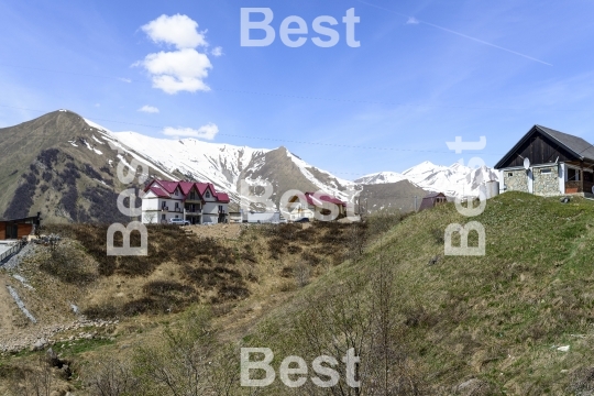 View of the mountains of the Greater Caucasus, Georgia