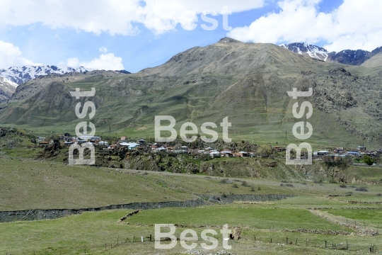 View of the mountains of the Greater Caucasus, Georgia