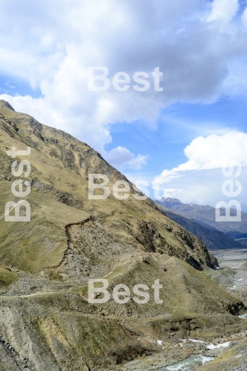 View of the mountains of the Greater Caucasus, Georgia