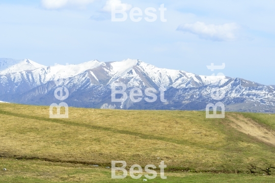 View of the mountains of the Greater Caucasus, Georgia